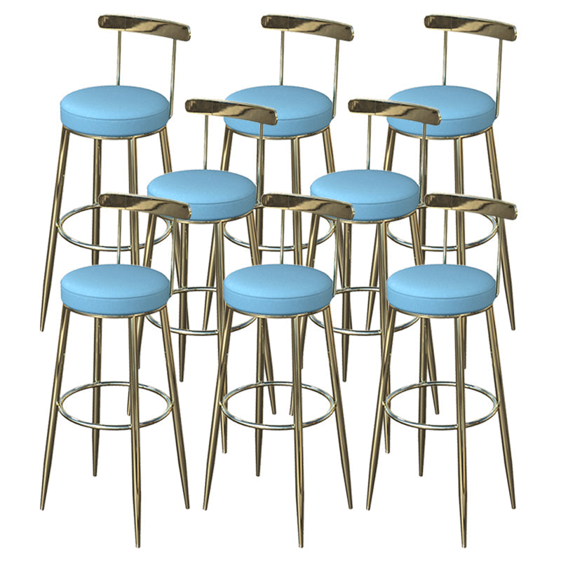 Industrial Low Back Counter Stool Armless Bar Chair with Metal Footrest