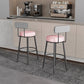 Contemporary Matte Finish Velvet Stool Milk Tea Shop Footrest Barstool