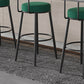 Contemporary Matte Finish Velvet Stool Milk Tea Shop Footrest Barstool