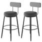 Contemporary Matte Finish Velvet Stool Milk Tea Shop Footrest Barstool