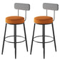 Contemporary Matte Finish Velvet Stool Milk Tea Shop Footrest Barstool