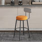 Contemporary Matte Finish Velvet Stool Milk Tea Shop Footrest Barstool