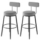 Contemporary Matte Finish Velvet Stool Milk Tea Shop Footrest Barstool