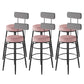 Contemporary Matte Finish Velvet Stool Milk Tea Shop Footrest Barstool