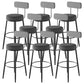 Contemporary Matte Finish Velvet Stool Milk Tea Shop Footrest Barstool