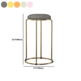Scandinavian Stackable Counter Stool Fabric and Faux Leather Round Seat Counter Chair