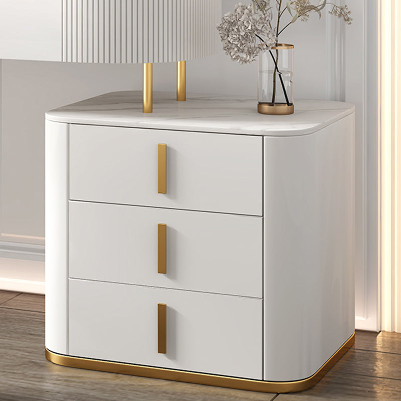 5 Drawers Vanity Set with Padded Stool 29.52" High Dresser in White Clearhalo 'Bedroom Furniture' 'furn' 'furn_makeup_vanities' 'Furniture' 'Makeup Vanities' 'makeup_vanities' 5791263