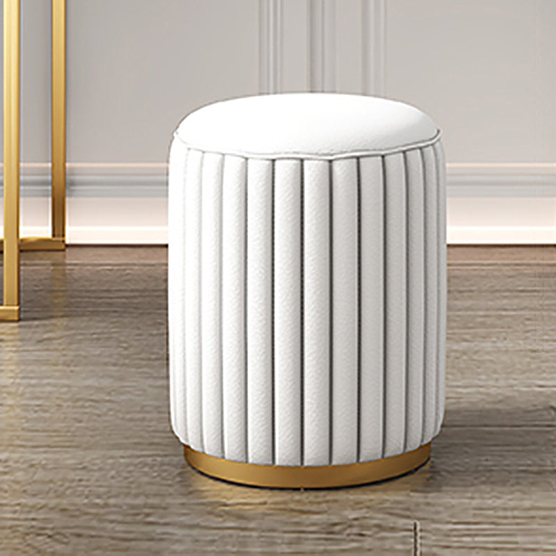 5 Drawers Vanity Set with Padded Stool 29.52" High Dresser in White Vanity Stool 15"L x 15"W x 16.5"H Clearhalo 'Bedroom Furniture' 'furn' 'furn_makeup_vanities' 'Furniture' 'Makeup Vanities' 'makeup_vanities' 5791269