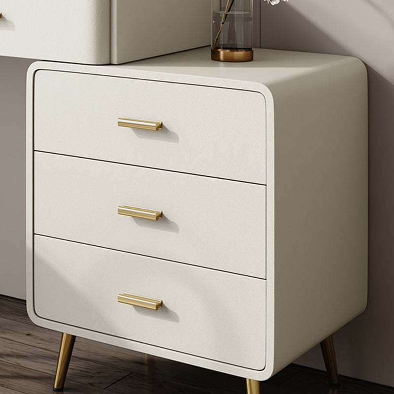 5 Schubladen Make -up Tisch Schreibtisch Eitelkeit Stein Top Dresser in Weiß