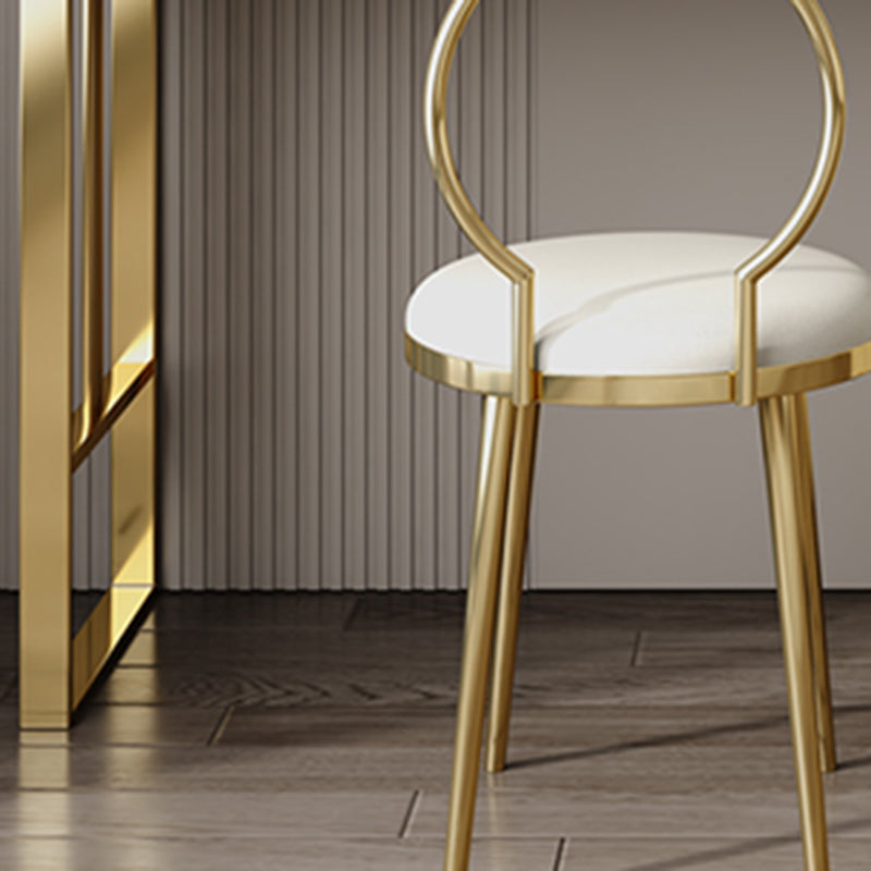 5 Schubladen Make -up Tisch Schreibtisch Eitelkeit Stein Top Dresser in Weiß