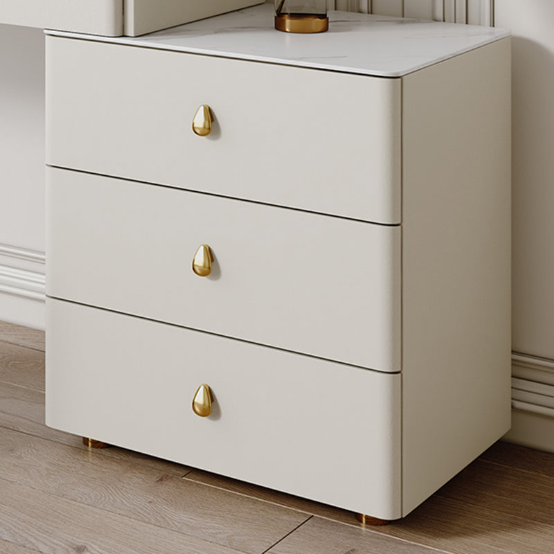 Dresseur beige ensemble avec tiroirs de rangement vanité de maquillage en pierre