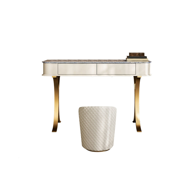 Luxuriöser Metall-Make-up Eitelkeit 2 Aufbewahrungsschubladen Eitelkeitstisch Set