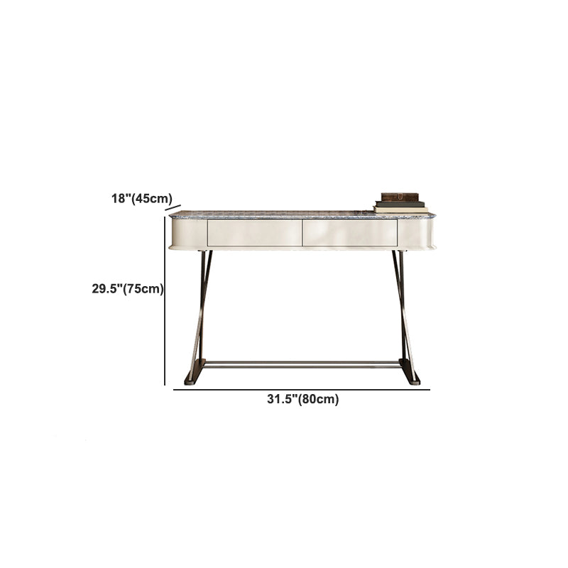Luxuriöser Metall-Make-up Eitelkeit 2 Aufbewahrungsschubladen Eitelkeitstisch Set