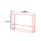 White and Pink Cocktail Bar Table Glam Trestle Indoor Bistro Accent Dining Table