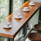 Coffee Shop Hall/Pub Table Industrial Rectangle Footrest Bar Height Table in Natural Clearhalo 'Bar Furniture' 'Bar Tables' 'bar_tables' 'furn' 'furn_bar_tables' 'Furniture' 'Kitchen & Dining Furniture' 5791664