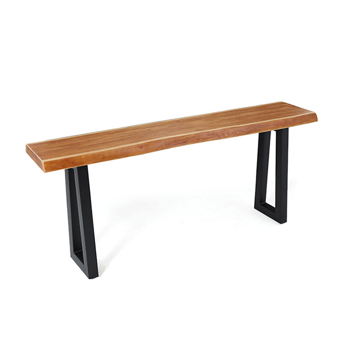 Modern Rectangle Counter Height Table Solid Wood and Metal Counter Wine Table Without Chairs Clearhalo 'Bar Furniture' 'Bar Tables' 'bar_tables' 'furn' 'furn_bar_tables' 'Furniture' 'Kitchen & Dining Furniture' 5791871