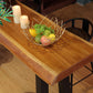 Modern Rectangle Counter Height Table Solid Wood and Metal Counter Wine Table Clearhalo 'Bar Furniture' 'Bar Tables' 'bar_tables' 'furn' 'furn_bar_tables' 'Furniture' 'Kitchen & Dining Furniture' 5791873