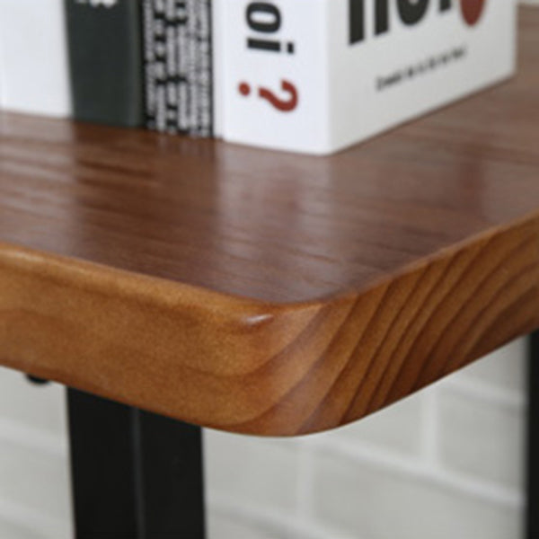 Table de la hauteur du comptoir rectangle intérieur Trestle en bois massif comptoir naturel