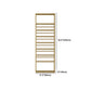 Metal Floor Wine Bottle & Glass Rack Glam Wine Rack with Shelf