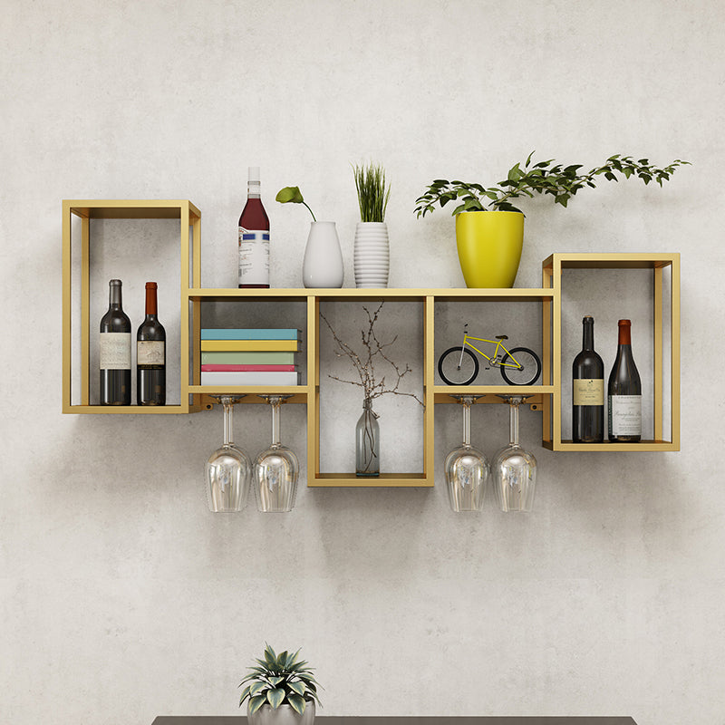 Porta rastrello per vetro di vetro a parete in ferro da parete di lussuoso