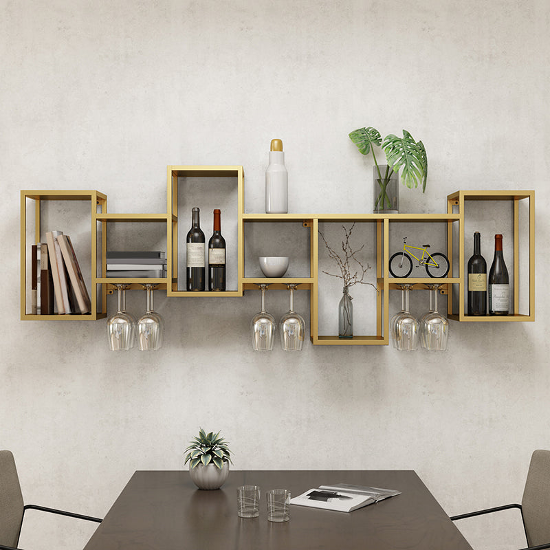 Luxe ijzeren wijnrek wandmontage wijnglas stengel rekhouder