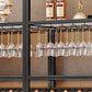 Metal Floor Wine Bottle & Glass Rack Modern Wine Rack with Shelf