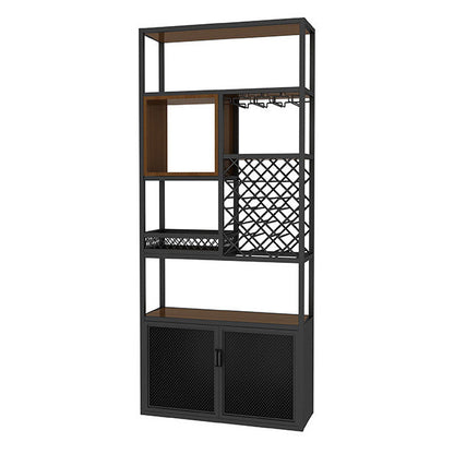 Rack à vin industriel kit de sol en sol de porte-vin avec une étagère pour la cuisine