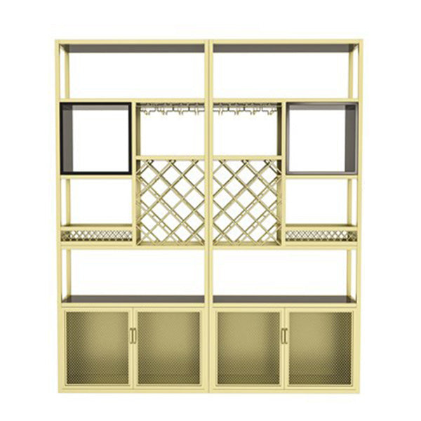 Rack à vin industriel kit de sol en sol de porte-vin avec une étagère pour la cuisine