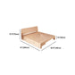 Scandinavian Solid Wood Panel Bed with Rectangular Headboard