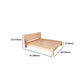 Scandinavian Solid Wood Panel Bed with Rectangular Headboard