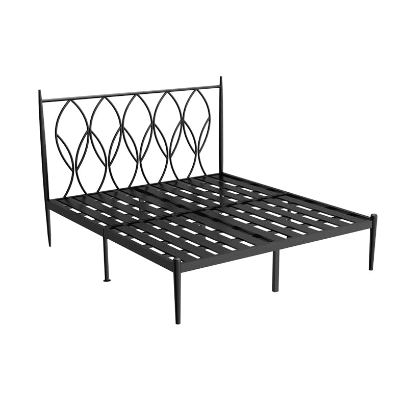 Glam 47 "lang metalen open frame bed met rechthoekig hoofdeinde