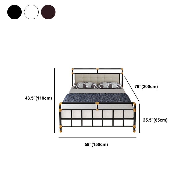 Tufted 43.3 "H Cadre de lit Industriel Style Metal Metal Open-Frame Lit
