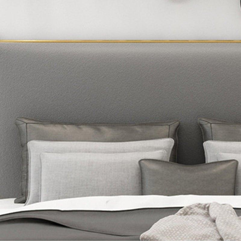 Polsterer Bettenrahmen luxuriöses Metallstandardbett im goldenen Finish