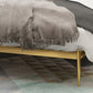 Upholstered Bed Frame Luxurious Metal Standard Bed in Gold Finish