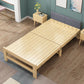 Scandinavian Wood Foldable Bed Low Profile Upholstered Bed with Mattress Queen Single Bed Clearhalo 'Bedroom Furniture' 'Beds' 'furn' 'furn_beds' 'Furniture' 5792212
