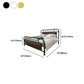 Industrial Nailhead Upholstered Bed Frame Metal 43.3" Tall Bed Clearhalo 'Bedroom Furniture' 'Beds' 'furn' 'furn_beds' 'Furniture' 5792238