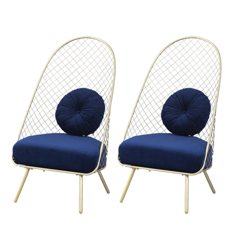 Glam 23,6 "Weitkissen Rückenschwamm Metallrahmen Armless Stuhl