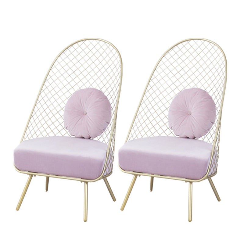 Glam 23,6 "Weitkissen Rückenschwamm Metallrahmen Armless Stuhl