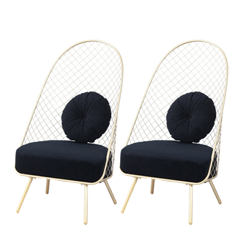 Glam 23,6 "Weitkissen Rückenschwamm Metallrahmen Armless Stuhl