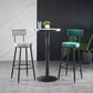 Industrial Metal Footrest Bar Chair Round Upholstered Bar Stool Clearhalo 'Bar Furniture' 'Bar Stools' 'bar_stools' 'furn' 'furn_bar_stools' 'Furniture' 'Kitchen & Dining Furniture' 5792328