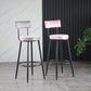 Industrial Metal Footrest Bar Chair Round Upholstered Bar Stool Clearhalo 'Bar Furniture' 'Bar Stools' 'bar_stools' 'furn' 'furn_bar_stools' 'Furniture' 'Kitchen & Dining Furniture' 5792330