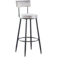 Industrial Metal Footrest Bar Chair Round Upholstered Bar Stool Clearhalo 'Bar Furniture' 'Bar Stools' 'bar_stools' 'furn' 'furn_bar_stools' 'Furniture' 'Kitchen & Dining Furniture' 5792331