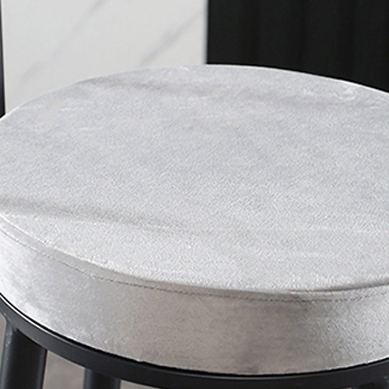 Industrial Metal Footrest Bar Chair Round Upholstered Bar Stool Clearhalo 'Bar Furniture' 'Bar Stools' 'bar_stools' 'furn' 'furn_bar_stools' 'Furniture' 'Kitchen & Dining Furniture' 5792334