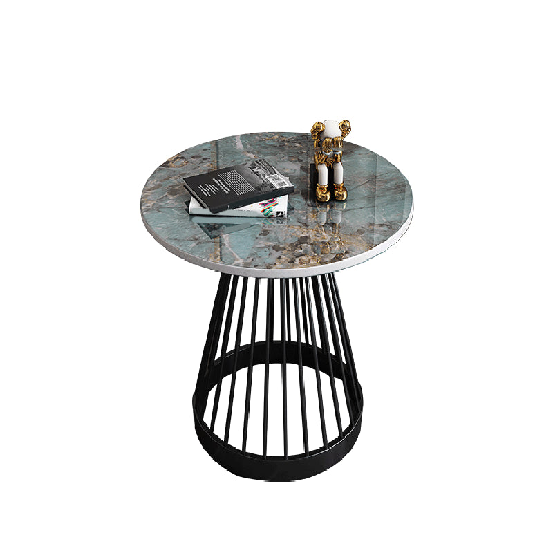 Tavolo laterale moderno in cornice in ardesia rotondo del divano tavolo per soggiorno