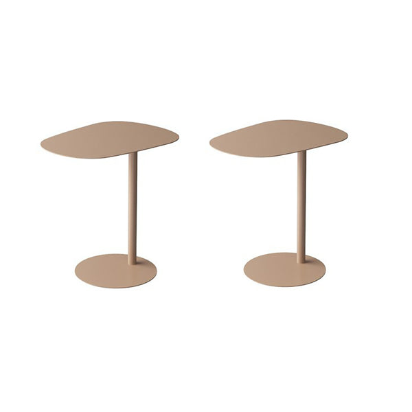 Pedestal Iron Side Table Minimalist End Table for Living Room