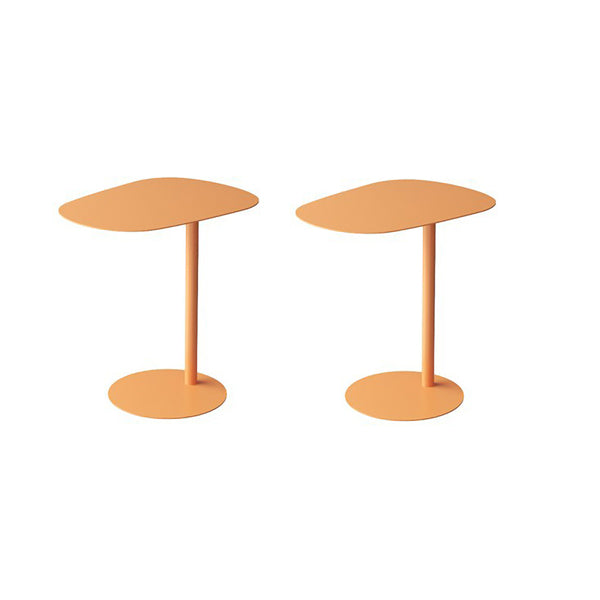 Pedestal Iron Side Table Minimalist End Table for Living Room