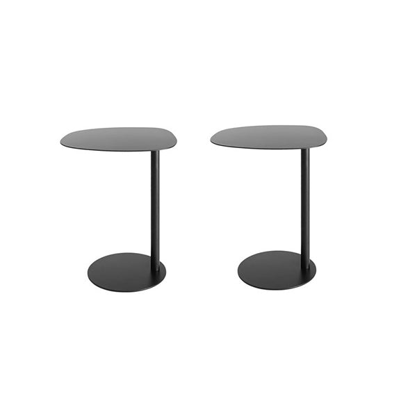 Pedestal Iron Side Table Minimalist End Table for Living Room