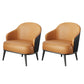 Contemporary Leather Arms Included Sloped Arms Accent Armchair Orange 2 Piece Set Clearhalo 'Accent Chairs' 'accent_chairs' 'Chairs & Seating' 'furn' 'furn_accent_chairs' 'Furniture' 'Living Room Furniture' 5792500