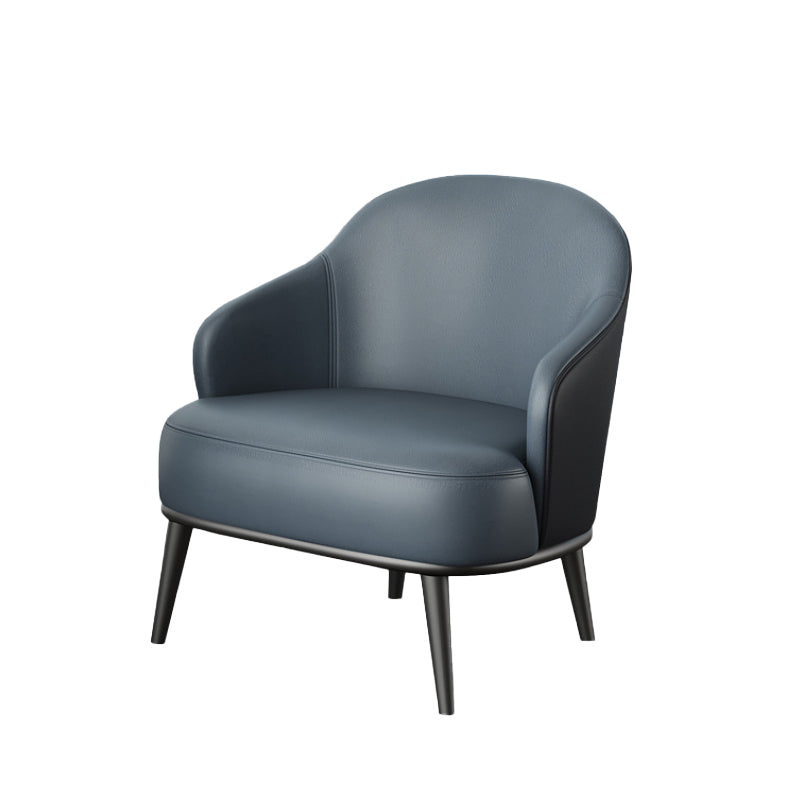 Contemporary Leather Arms Included Sloped Arms Accent Armchair Clearhalo 'Accent Chairs' 'accent_chairs' 'Chairs & Seating' 'furn' 'furn_accent_chairs' 'Furniture' 'Living Room Furniture' 5792503