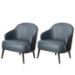 Contemporary Leather Arms Included Sloped Arms Accent Armchair Blue 2 Piece Set Clearhalo 'Accent Chairs' 'accent_chairs' 'Chairs & Seating' 'furn' 'furn_accent_chairs' 'Furniture' 'Living Room Furniture' 5792504